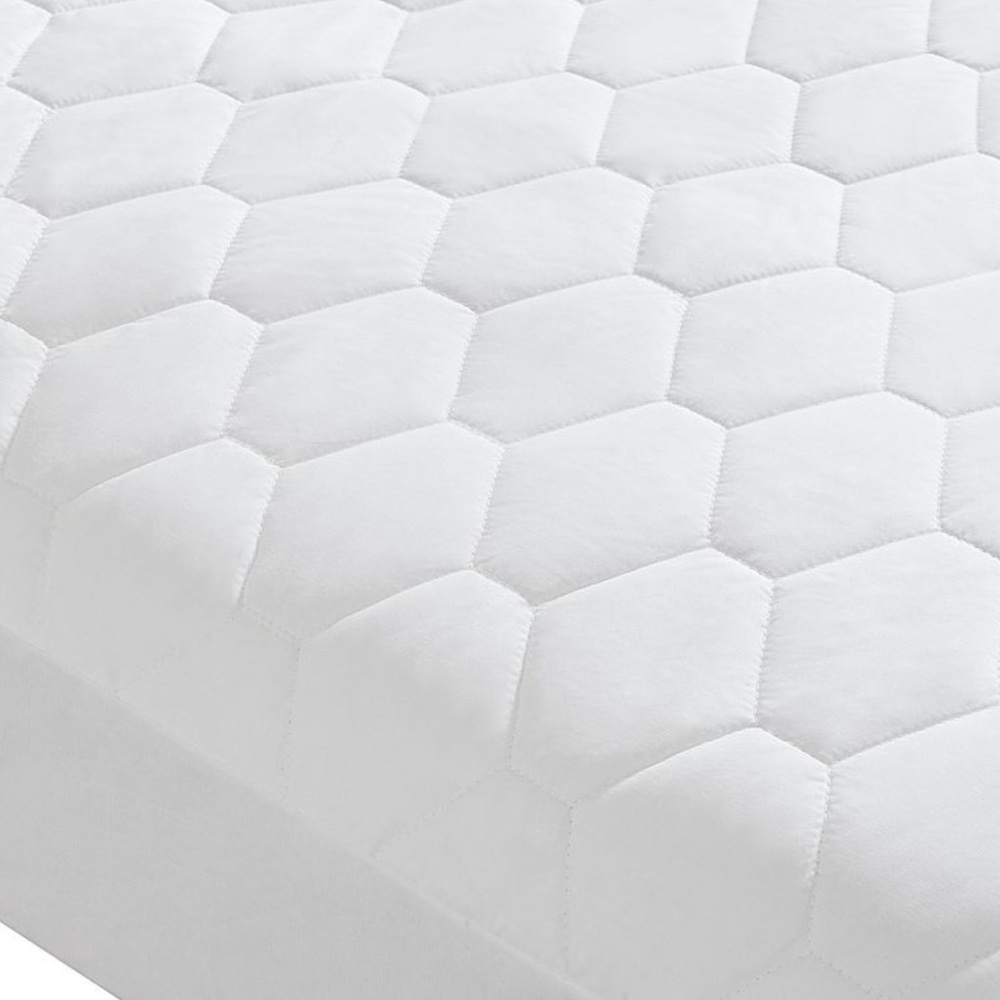 Serta Cotton-Rich Heated Mattress Pad - Twin, White - Picture 2 of 3